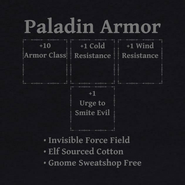 Paladin Armor: Role Playing DND 5e Pathfinder RPG Tabletop RNG by rayrayray90